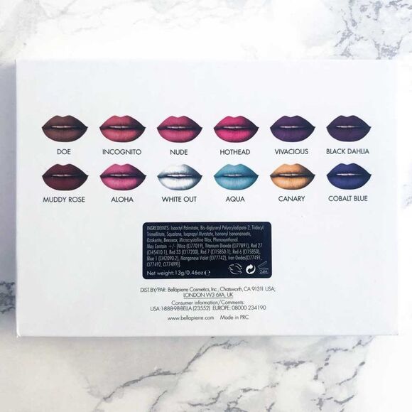 NIB 12 Color Pro Matte Lip Color Palette - BellaPierre Cosmetics - Picture 7 of 10